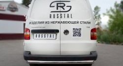 14 599 р. Защита заднего бампера (Ø76 мм, нержавейка) SLITKOFF Volkswagen Transporter T5 дорестайлинг (2003-2009)  с доставкой в г. Тамбов. Увеличить фотографию 4