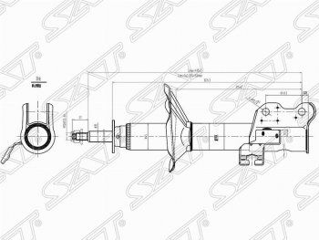 3 589 р. Правый амортизатор передний SAT  Nissan 100NX (1990-1996)  с доставкой в г. Тамбов. Увеличить фотографию 1