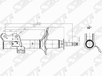 3 589 р. Левый амортизатор передний SAT  Nissan 100NX (1990-1996)  с доставкой в г. Тамбов. Увеличить фотографию 1