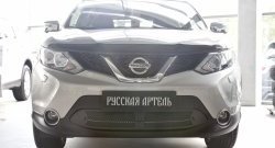 1 859 р. Защитная сетка решетки переднего бампера РА  Nissan Qashqai  2 (2017-2022) J11 рестайлинг  с доставкой в г. Тамбов. Увеличить фотографию 2