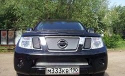 1 539 р. Нижняя сетка на бампер Russtal (хром) Nissan Pathfinder R51 рестайлинг (2009-2014)  с доставкой в г. Тамбов. Увеличить фотографию 3