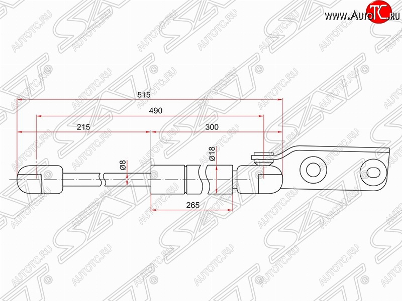 979 р. Правый газовый упор крышки багажника SAT Nissan AD Y11 (1999-2008)  с доставкой в г. Тамбов