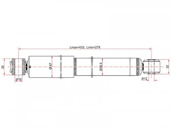 1 569 р. Амортизатор задний LH=RH SAT Nissan AD Y11 (1999-2008)  с доставкой в г. Тамбов. Увеличить фотографию 1