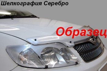 2 159 р. Дефлектор капота CA-Plastiс  Nissan AD  Y12 (2006-2016) дорестайлинг (Шелкография серебро)  с доставкой в г. Тамбов. Увеличить фотографию 2