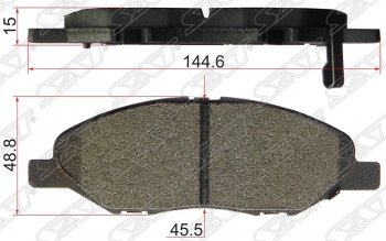 1 259 р. Колодки тормозные SAT (передние) Nissan Note 1 E11 дорестайлинг (2004-2008)  с доставкой в г. Тамбов. Увеличить фотографию 1