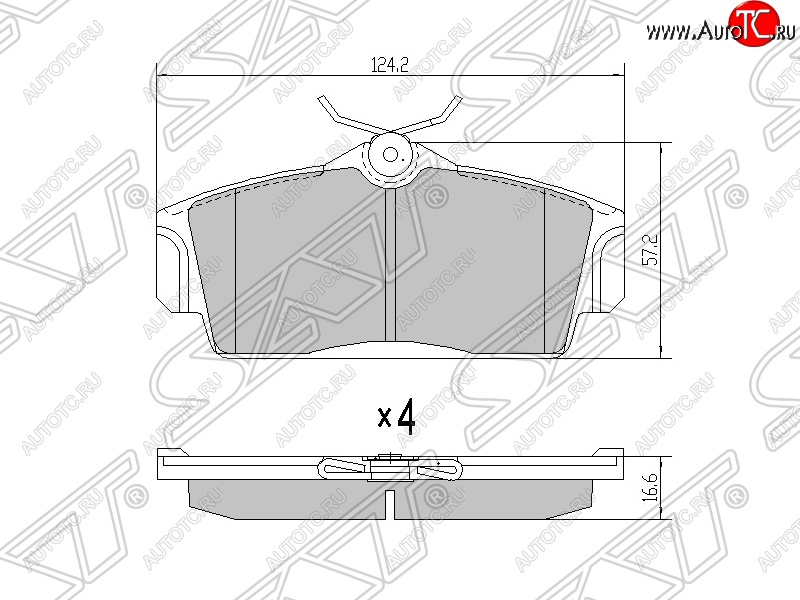 1 129 р. Колодки тормозные SAT (передние)  Nissan Almera  седан - Bluebird Sylphy  седан  с доставкой в г. Тамбов