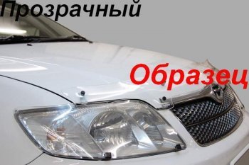 1 989 р. Дефлектор капота CA-Plastiс  Nissan Almera  G15 (2012-2019) седан (Classic прозрачный, Без надписи)  с доставкой в г. Тамбов. Увеличить фотографию 2