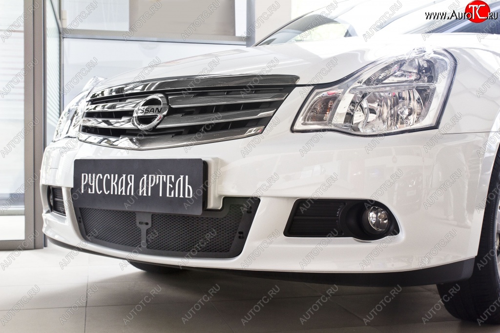 1 799 р. Защитная сетка решетки переднего бампера РА  Nissan Almera  G15 (2012-2019) седан  с доставкой в г. Тамбов