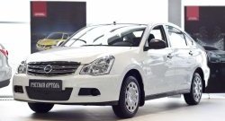 859 р. Зимняя заглушка решетки переднего бампера РА Nissan Almera G15 седан (2012-2019)  с доставкой в г. Тамбов. Увеличить фотографию 3