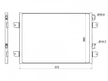Радиатор кондиционера SAT Renault Duster HS дорестайлинг (2010-2015)