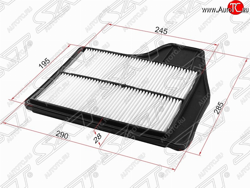 469 р. Фильтр воздушный двигателя SAT (290х285х28 mm)  Nissan Altima  седан - Teana  3 L33  с доставкой в г. Тамбов