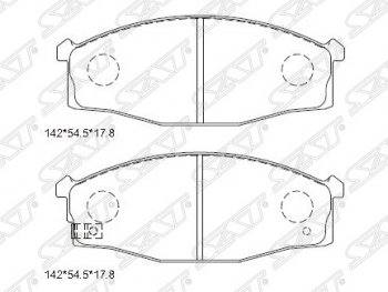 Колодки тормозные SAT (передние) Nissan (Нисан) Atlas (Атлас)  F23 (1992-2007) F23 правый руль рестайлинг