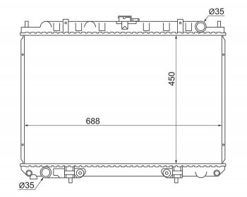 6 699 р. Радиатор двигателя (пластинчатый, МКПП/АКПП) SAT  Nissan Bassara - Serena  2  с доставкой в г. Тамбов. Увеличить фотографию 1