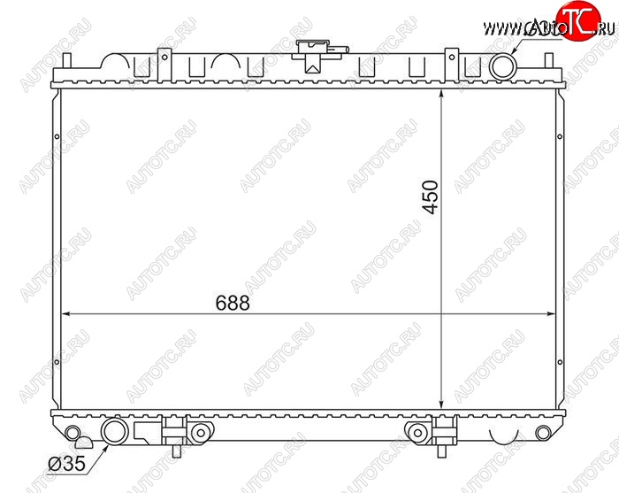 6 699 р. Радиатор двигателя (пластинчатый, МКПП/АКПП) SAT  Nissan Bassara - Serena  2  с доставкой в г. Тамбов