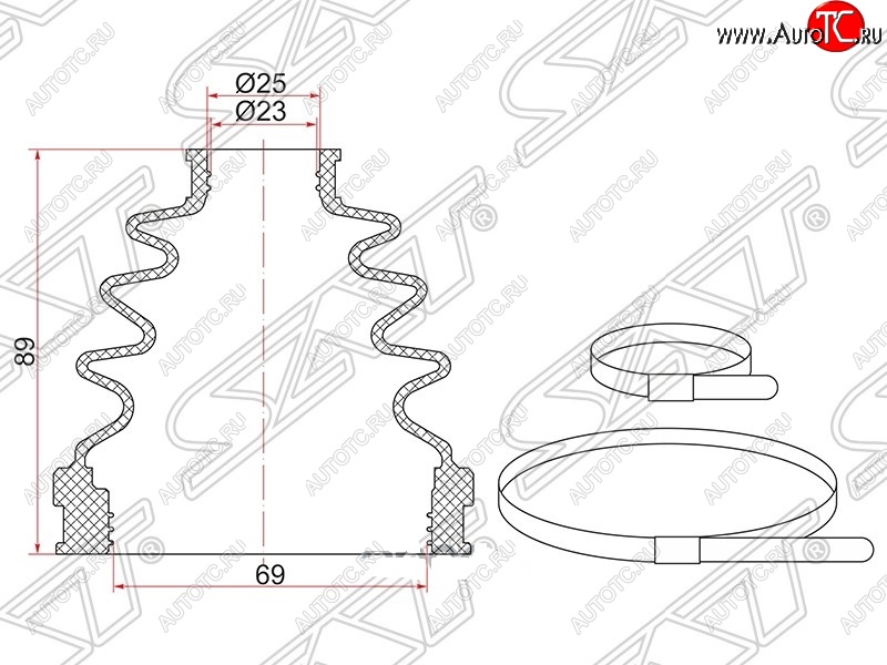 429 р. Пыльник ШРУСа (внутренний) SAT Nissan Bluebird Sylphy седан G10 дорестайлинг (2000-2003)  с доставкой в г. Тамбов