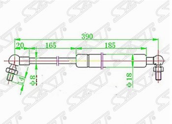 719 р. Газовый упор капота SAT  Nissan Cefiro  A32 - Maxima  A32  с доставкой в г. Тамбов. Увеличить фотографию 1