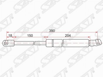 Газовый упор капота SAT  Cefiro  A33, Maxima  A33