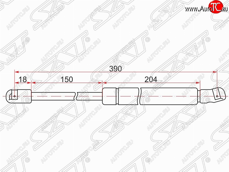 599 р. Газовый упор капота SAT  Nissan Cefiro  A33 - Maxima  A33  с доставкой в г. Тамбов