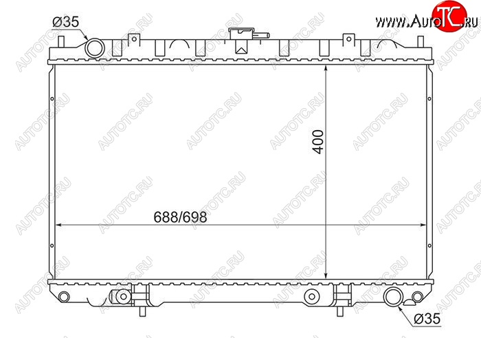 5 399 р. Радиатор двигателя (пластинчатый, 2.0/3.0, МКПП/АКПП) SAT  Nissan Cefiro  A33 - Maxima  A33  с доставкой в г. Тамбов