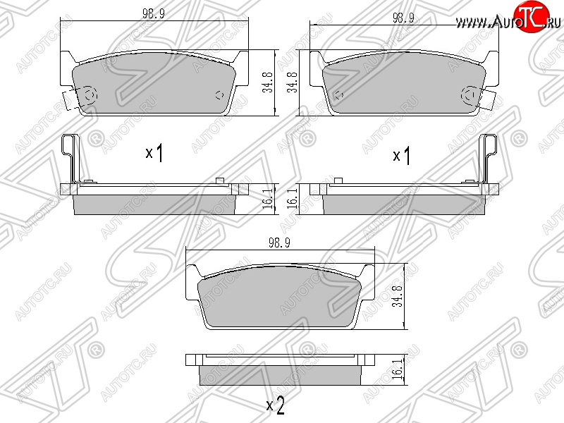 749 р. Колодки тормозные SAT (задние)  Nissan Cedric - Skyline ( R32,  R33)  с доставкой в г. Тамбов