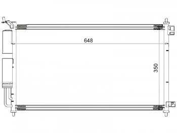 4 799 р. Радиатор кондиционера SAT  Nissan Cube ( 2,  3) - Tiida ( 1 хэтчбэк,  1 седан,  1 хэтчбек)  с доставкой в г. Тамбов. Увеличить фотографию 1