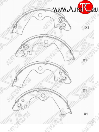 1 329 р. Комплект задних тормозных колодок SAT  Nissan Cube  3 (2008-2024)  с доставкой в г. Тамбов