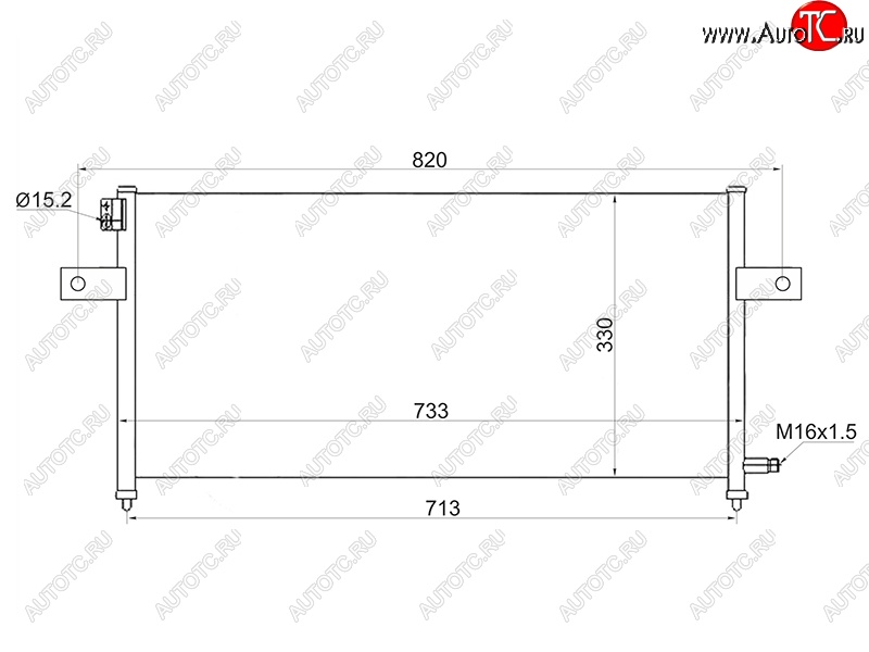 5 349 р. Радиатор кондиционера SAT  Nissan Datsun - NP300  с доставкой в г. Тамбов