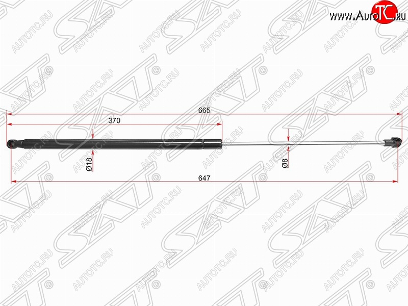 669 р. Газовый упор крышки багажника SAT  Nissan Juke  1 YF15 (2010-2020) дорестайлинг, рестайлинг  с доставкой в г. Тамбов