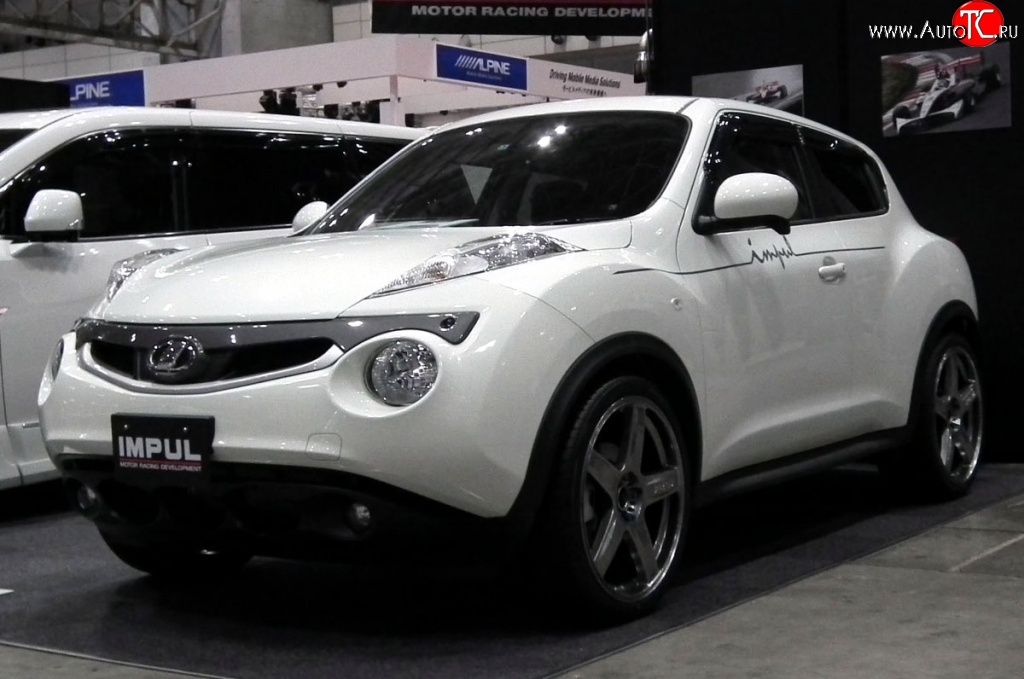 5 249 р. Решётка радиатора Impul Nissan Juke 1 YF15 дорестайлинг (2010-2014) (Неокрашенная)  с доставкой в г. Тамбов