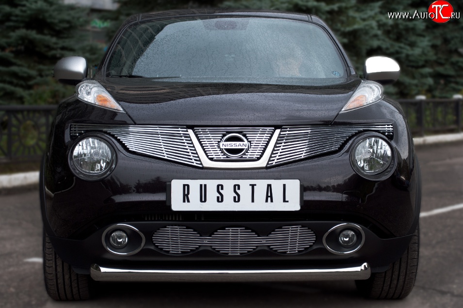 14 999 р. Одинарная защита переднего бампера SLITKOFF диаметром 76 мм (4x4) Nissan Juke 1 YF15 дорестайлинг (2010-2014)  с доставкой в г. Тамбов