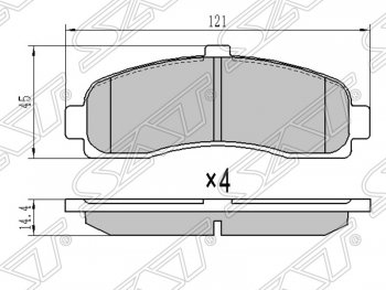 Колодки тормозные SAT (передние) Nissan Micra K11 5 дв. дорестайлинг (1992-2000)