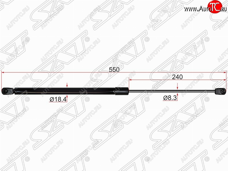 1 089 р. Газовый упор крышки багажника SAT  Nissan Murano  2 Z51 (2008-2016) дорестайлинг, рестайлинг  с доставкой в г. Тамбов