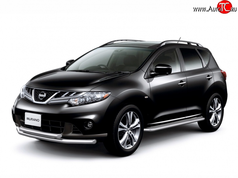 10 899 р. Широкая защита порогов Petroil Tuning Nissan Murano 2 Z51 дорестайлинг (2008-2011)  с доставкой в г. Тамбов