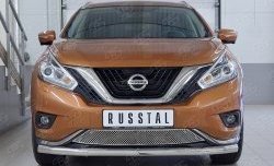 Защитная решётка в воздуховод бампера Berkut (нержавейка) Nissan Murano 3 Z52 дорестайлинг (2015-2022)