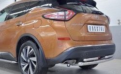 16 699 р. Защита заднего бампера (2 трубы Ø63 и 42 мм, нержавейка) Russtal Nissan Murano 3 Z52 дорестайлинг (2015-2022)  с доставкой в г. Тамбов. Увеличить фотографию 4