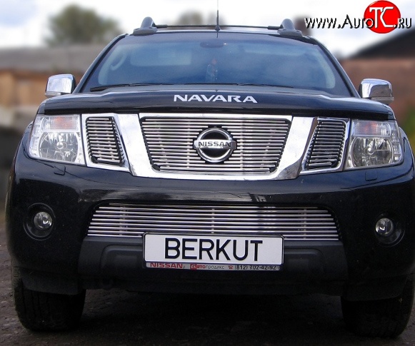 6 799 р. Декоративная вставка решетки радиатора (рестайлинг) Berkut Nissan Navara 2 D40 дорестайлинг (2004-2010)  с доставкой в г. Тамбов