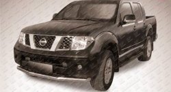 11 699 р. Одинарная защита переднего бампера из трубы диаметром 76 мм Slitkoff Nissan Navara 2 D40 дорестайлинг (2004-2010) (Нержавейка, Полированная)  с доставкой в г. Тамбов. Увеличить фотографию 1