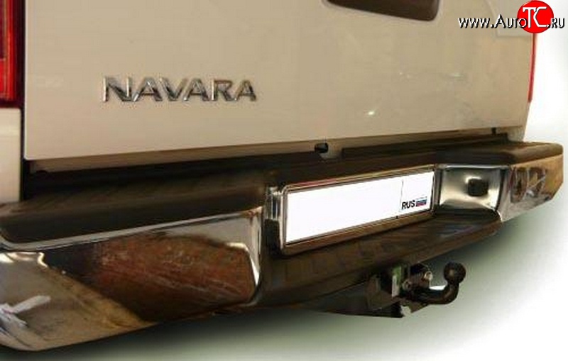 8 189 р. Фаркоп (бампер со ступенькой) NovLine Nissan Navara 2 D40 дорестайлинг (2004-2010)  с доставкой в г. Тамбов