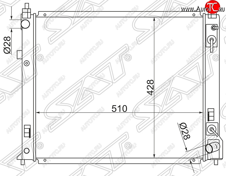 8 949 р. Радиатор двигателя (пластинчатый, МКПП/АКПП) SAT  Nissan Note  2 - Tiida  2 хэтчбек  с доставкой в г. Тамбов