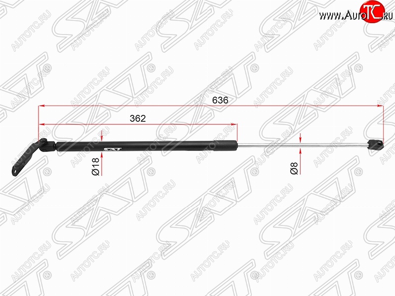 919 р. Левый упор крышки багажника (газовый) SAT Nissan Note 2 E12 дорестайлинг (2012-2016)  с доставкой в г. Тамбов