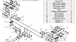 7 299 р. Фаркоп Лидер Плюс  Nissan NP300 (2008-2013) (Без электропакета)  с доставкой в г. Тамбов. Увеличить фотографию 2