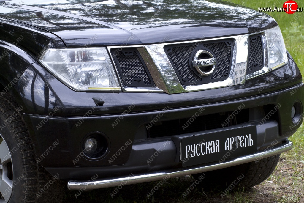 2 199 р. Защитная сетка решетки переднего бампера РА  Nissan Pathfinder  R51 (2004-2007) дорестайлинг  с доставкой в г. Тамбов