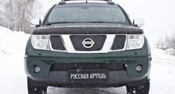 1 699 р. Зимняя заглушка решетки переднего бампера РА  Nissan Pathfinder  R51 (2004-2007) дорестайлинг  с доставкой в г. Тамбов. Увеличить фотографию 2