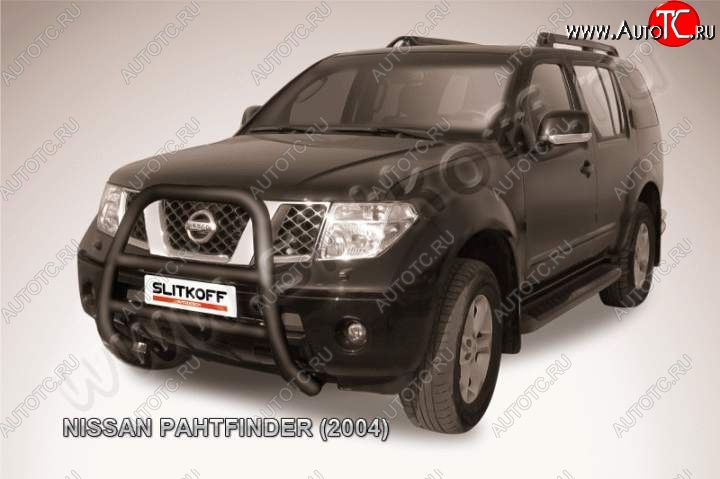 23 799 р. Кенгурятник d76 высокий Nissan Pathfinder R51 дорестайлинг (2004-2007) (Цвет: серебристый)  с доставкой в г. Тамбов