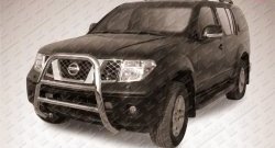 Усиленная высокая защита переднего бампера из трубы диаметром 76 мм Slitkoff Nissan Pathfinder R51 дорестайлинг (2004-2007)