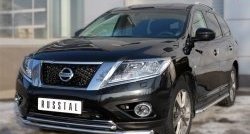 21 699 р. Широкая защита порогов SLITKOFF Nissan Pathfinder R52 дорестайлинг (2012-2017)  с доставкой в г. Тамбов. Увеличить фотографию 4