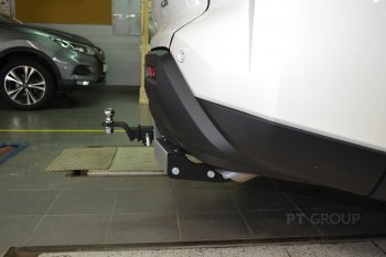 19 689 р. Фаркоп Petroil Tuning (съемный квадрат)  Nissan Pathfinder  R53 (2021-2025) (с нержавеющей накладкой)  с доставкой в г. Тамбов. Увеличить фотографию 2