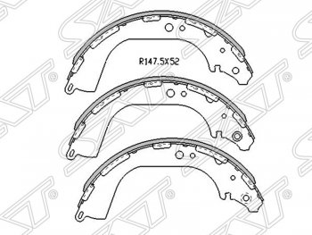 Колодки тормозные SAT (задние) Nissan (Нисан) Terrano2 (Террано)  R50 (1995-1999) R50 дорестайлинг