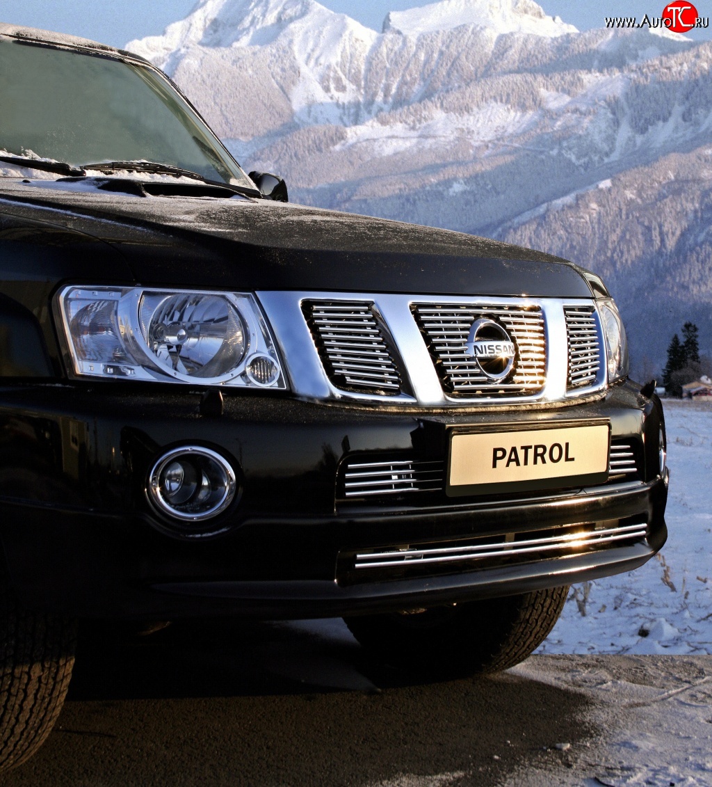 6 399 р. Декоративная вставка воздухозаборника (рестайлинг) Berkut Nissan Patrol 5 Y61 2-ой рестайлинг (2004-2010)  с доставкой в г. Тамбов