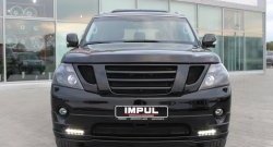 64 549 р. Накладка на передний бампер Impul Nissan Patrol 6 Y62 дорестайлинг (2010-2014) (Неокрашенная)  с доставкой в г. Тамбов. Увеличить фотографию 3